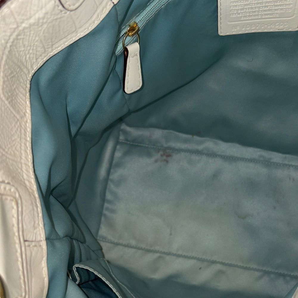 Coach Bag Purse Handbag Leather Peyton Embossed Croc Exotic Large Shoulder Tote - Picture 13 of 16